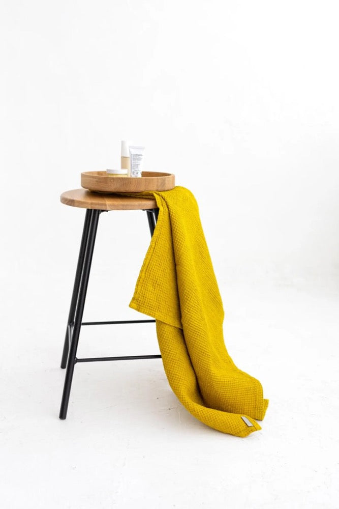 Linen Waffle Towel, SPA Waffle Linen Towel, Foldable Linen Travel Towel,Waffle Gym Towel