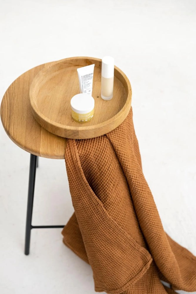 Linen Waffle Towel, SPA Waffle Linen Towel, Foldable Linen Travel Towel,Waffle Gym Towel